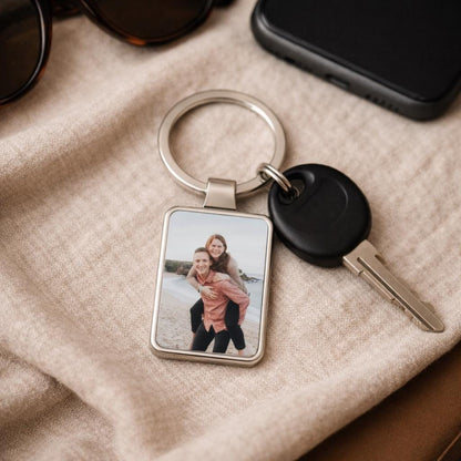 Custom Photo Keychain, Personalized Picture Gift for Boyfriend, Romantic Keepsake Gift