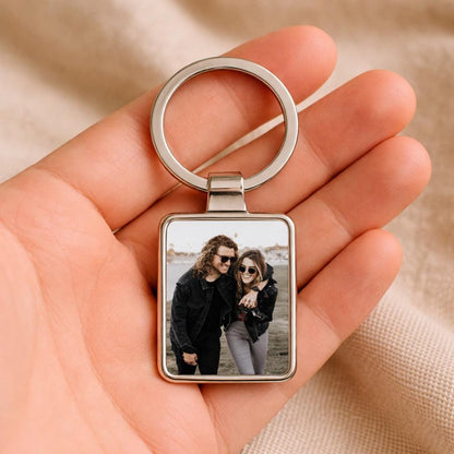 Next Day Ship Photo Keychain, Anniversary Gift for Boyfriend, Custom Picture Keychain