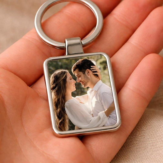 Personalized Photo Keychain, Gift for Girlfriend, Custom Picture Keychain