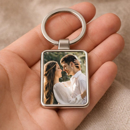 Personalized Photo Keychain, Gift for Girlfriend, Custom Picture Keychain