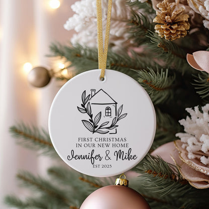 First Christmas New Home Ornament, Personalized New Home Keepsake, Housewarming Gift