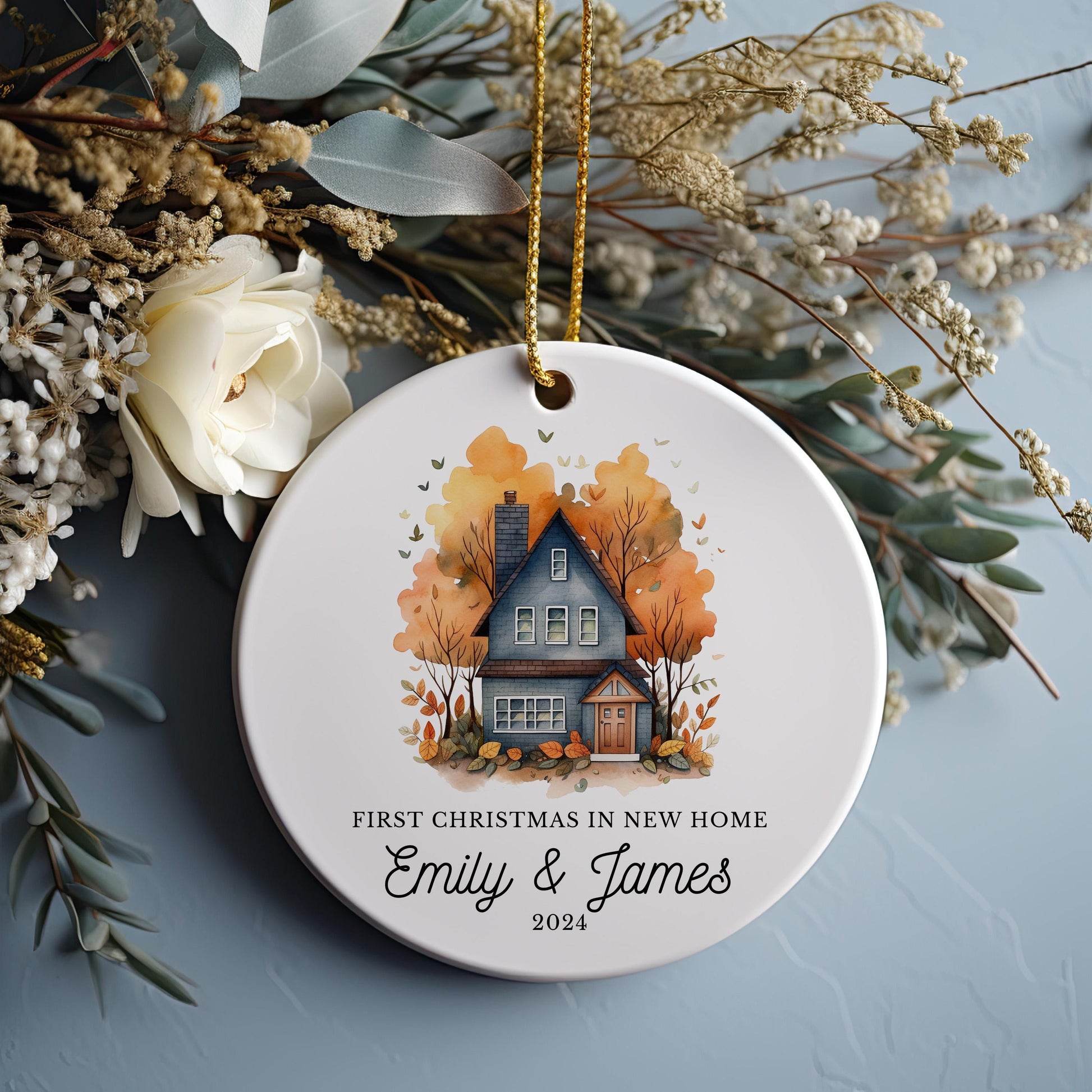 First Christmas Address Keepsake, Personalized New Home Ornament