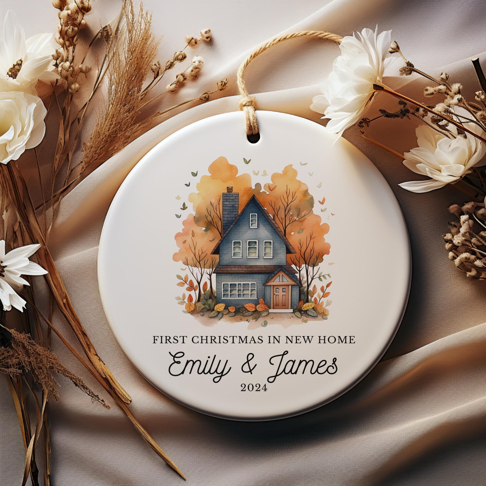 First Christmas Address Keepsake, Personalized New Home Ornament