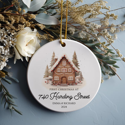 New Home Address Ornament, First Christmas Keepsake, Personalized Housewarming Gift