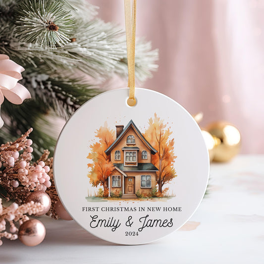 Our New Home Christmas Keepsake, Personalized Address Ornament