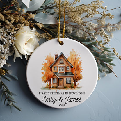 First Christmas Keepsake, Personalized Address Ornament, Realtor Closing Gift