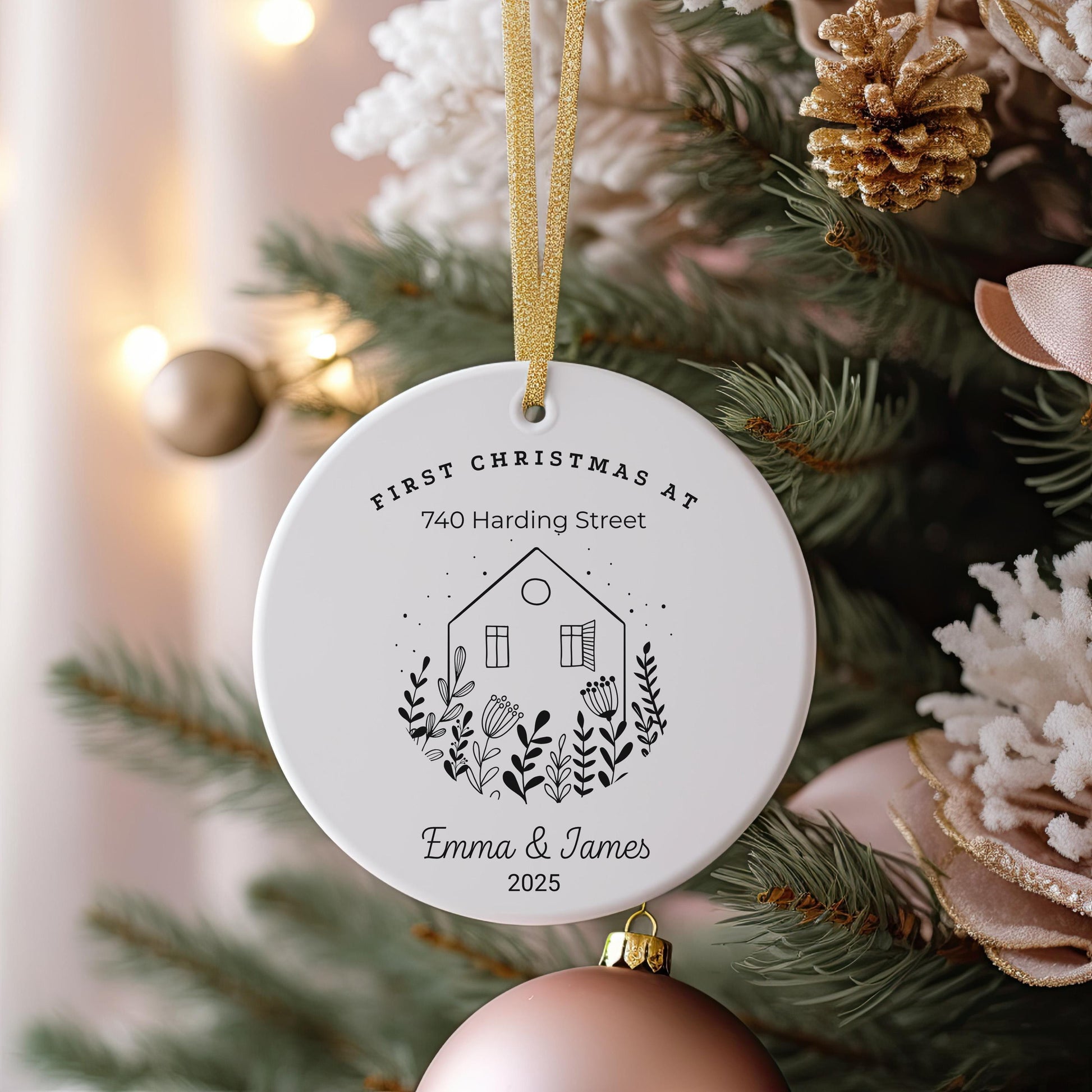 Personalized New Home Christmas Ornament, First Christmas Housewarming Gift