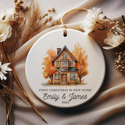 Our New Home Christmas Keepsake, Personalized Address Ornament