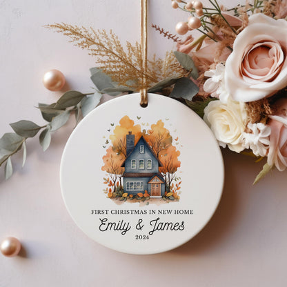 First Christmas Address Ornament, New Home Gift for Couple