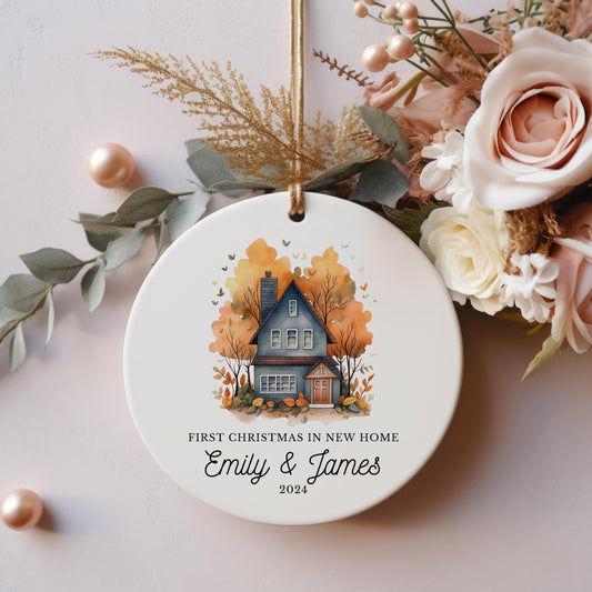 First Christmas Address Ornament, New Home Gift for Couple