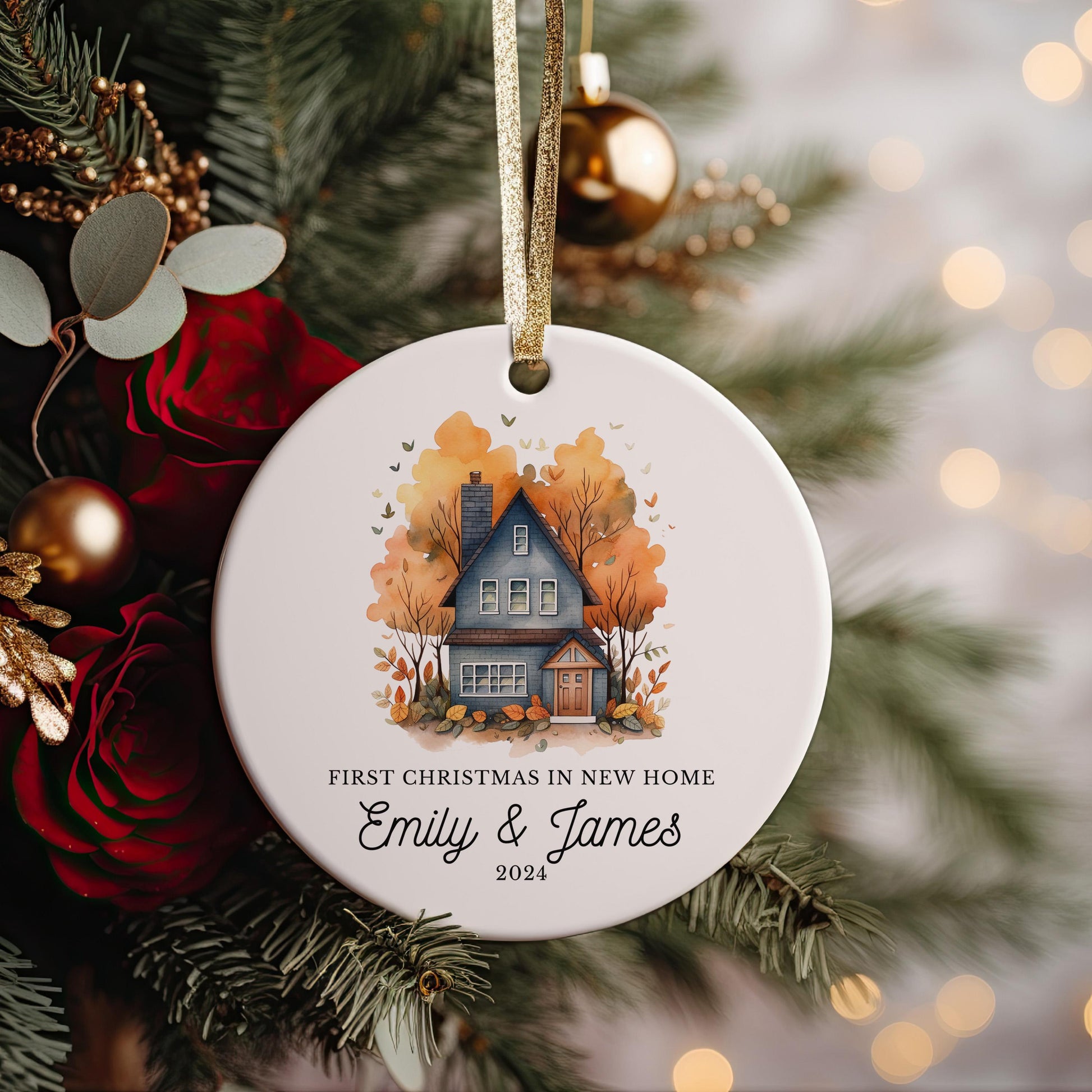 First Christmas Address Ornament, New Home Gift for Couple