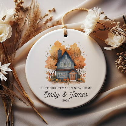First Christmas Address Ornament, New Home Gift for Couple