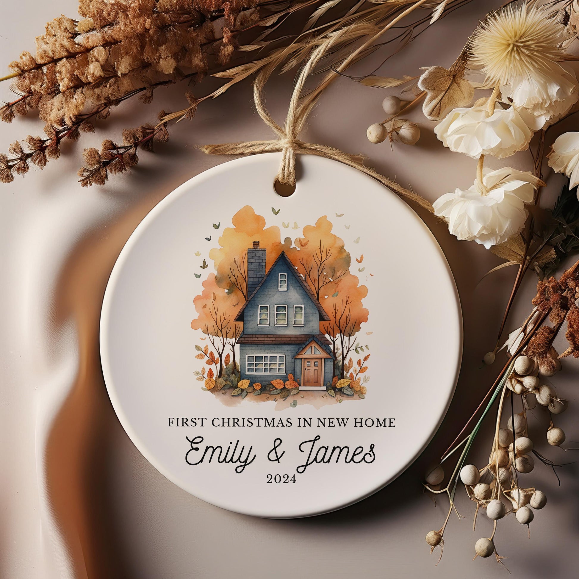 First Christmas Address Ornament, New Home Gift for Couple