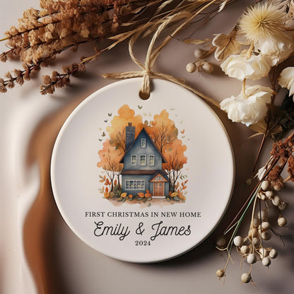 First Christmas Address Ornament, New Home Gift for Couple