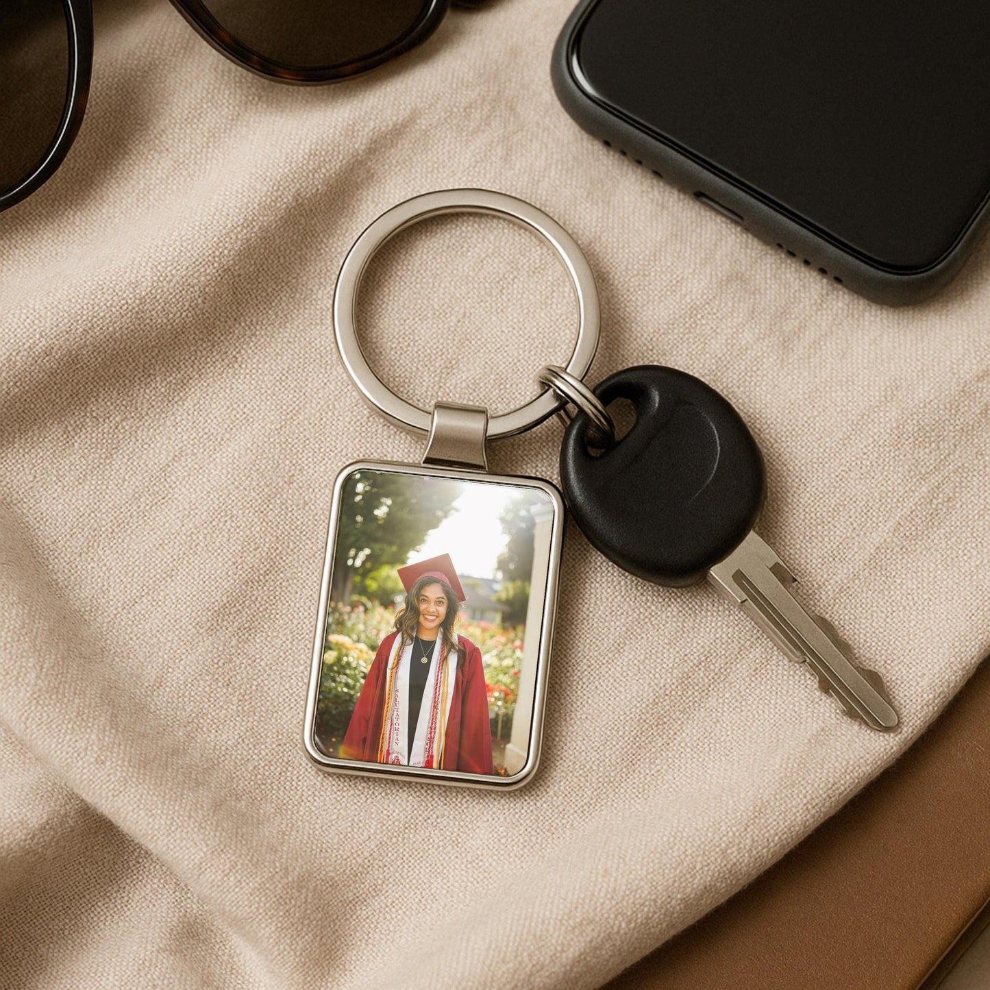 Class of 2026 Photo Keychain, Personalized Graduation Gift