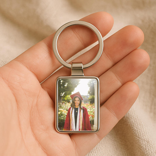 Class of 2026 Photo Keychain, Personalized Graduation Gift