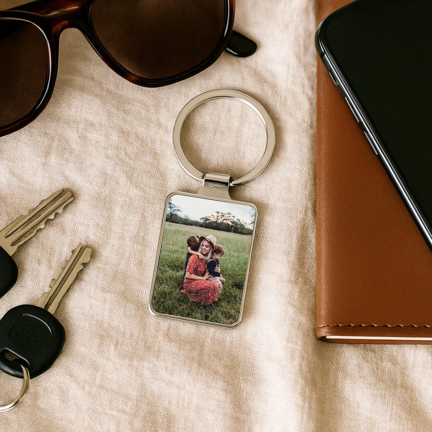 First Mother’s Day Photo Keychain, Personalized New Mom Gift