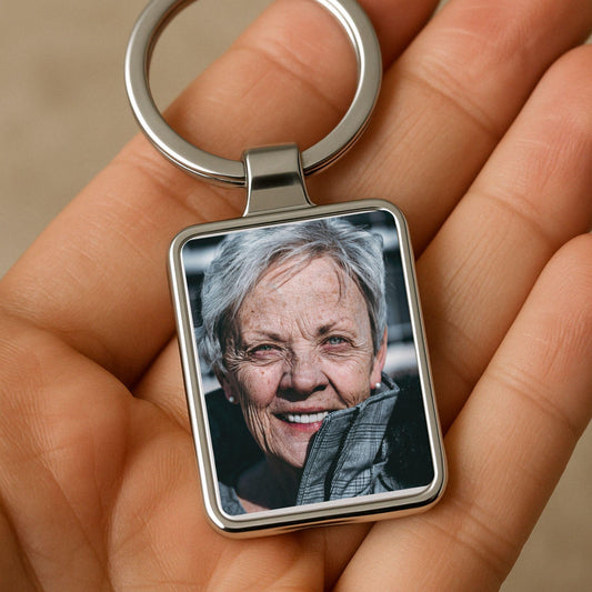Grandma Photo Keychain, Personalized Gift from Grandkids
