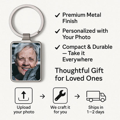 Grandma Photo Keychain, Personalized Gift from Grandkids