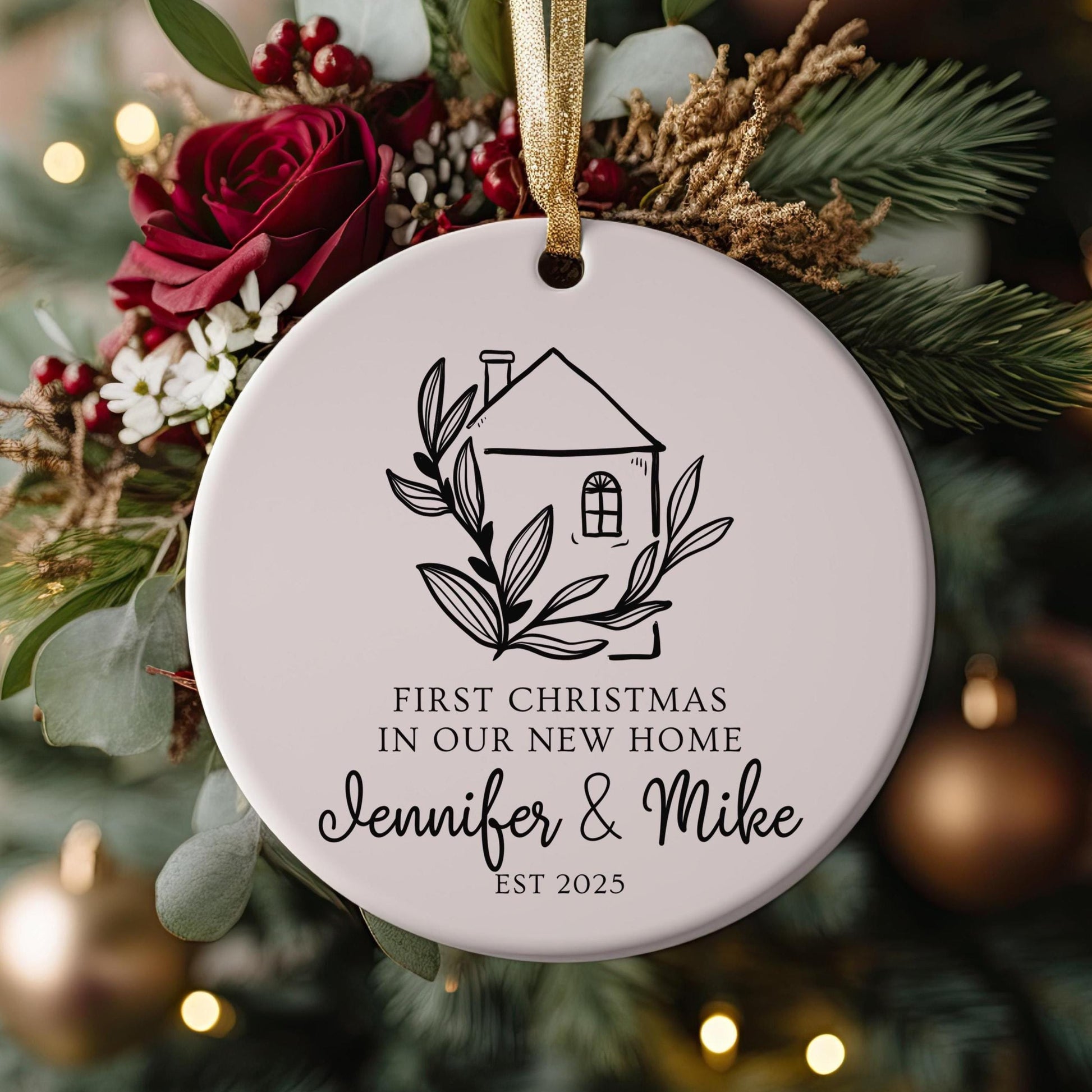 First Christmas New Home Ornament, Personalized New Home Keepsake, Housewarming Gift