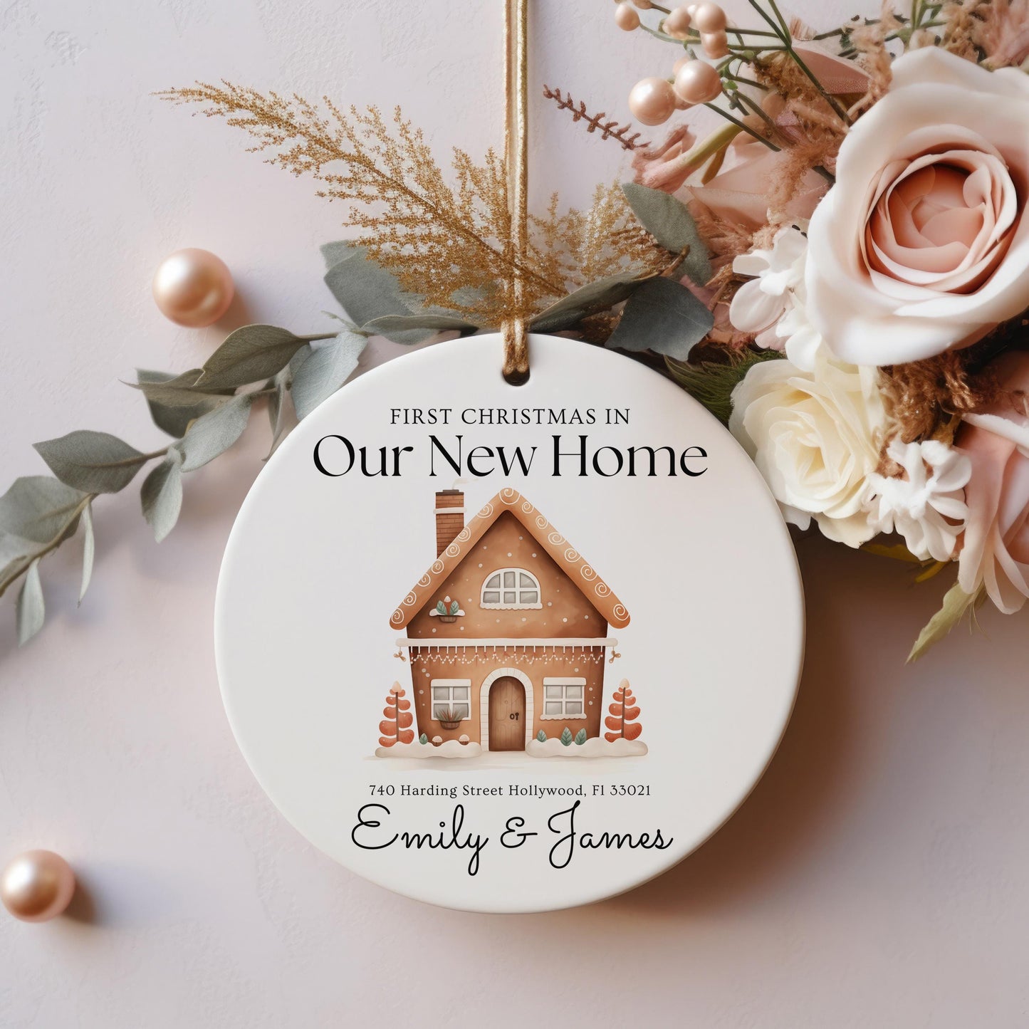 New Address Christmas Ornament, Personalized Home Keepsake