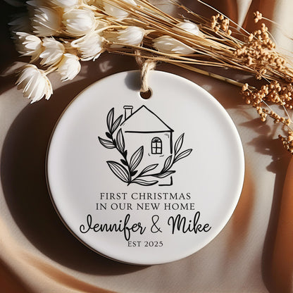 First Christmas New Home Ornament, Personalized New Home Keepsake, Housewarming Gift
