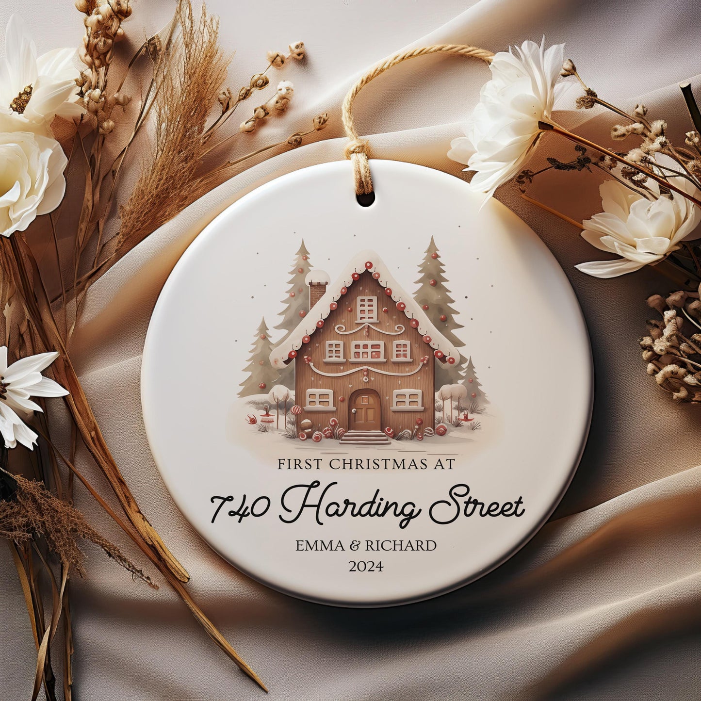 First Christmas at Our New Address Ornament, Personalized New Home Keepsake, Housewarming Gift