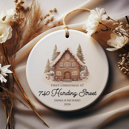 First Christmas at Our New Address Ornament, Personalized New Home Keepsake, Housewarming Gift