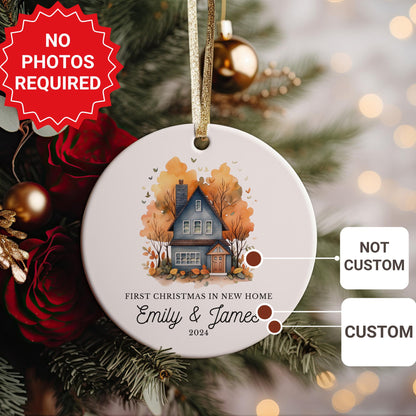 First Christmas Address Keepsake, Personalized New Home Ornament