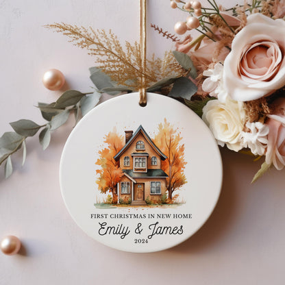 First Christmas Keepsake, Personalized Address Ornament, Realtor Closing Gift