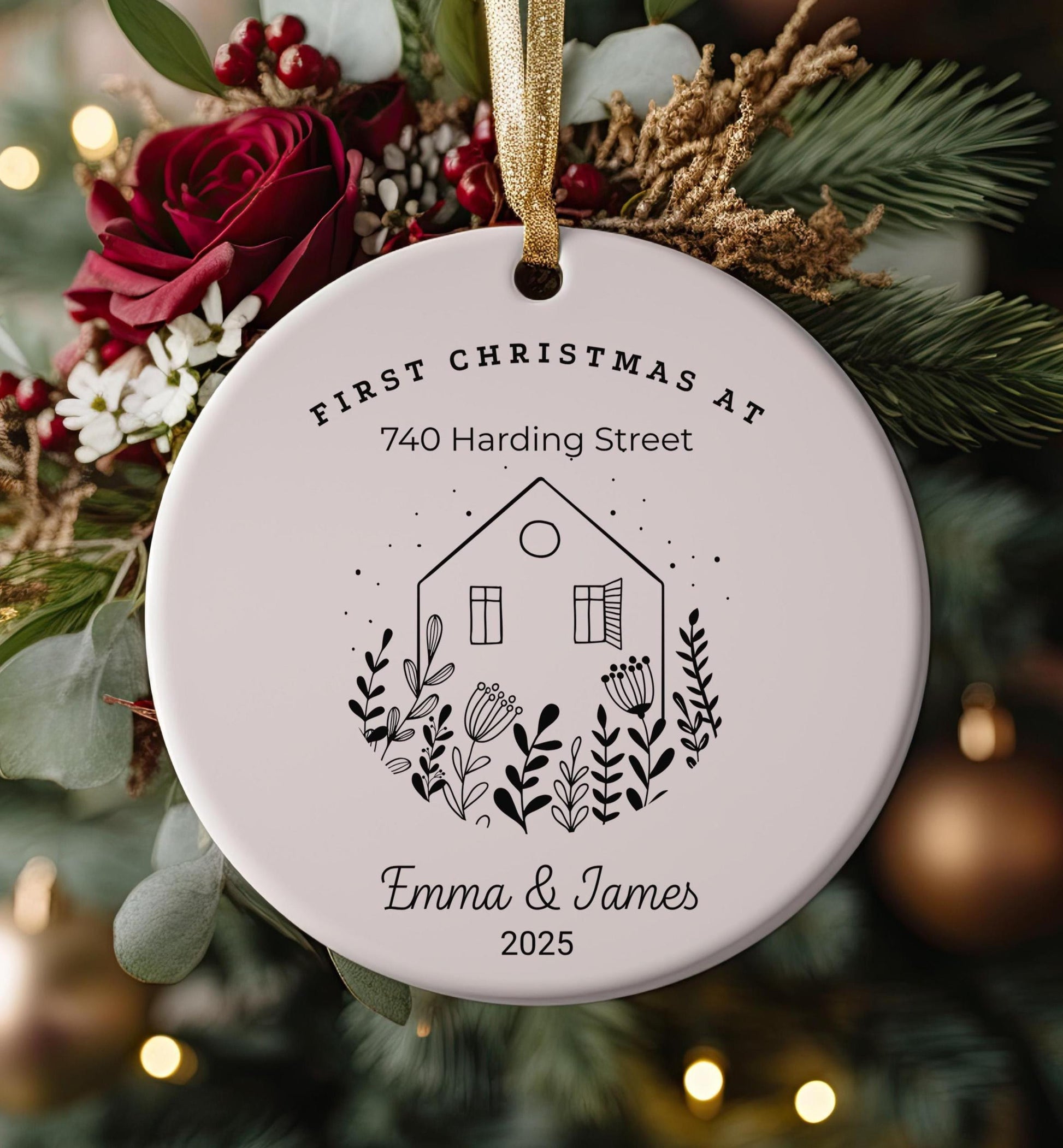 Personalized New Home Christmas Ornament, First Christmas Housewarming Gift
