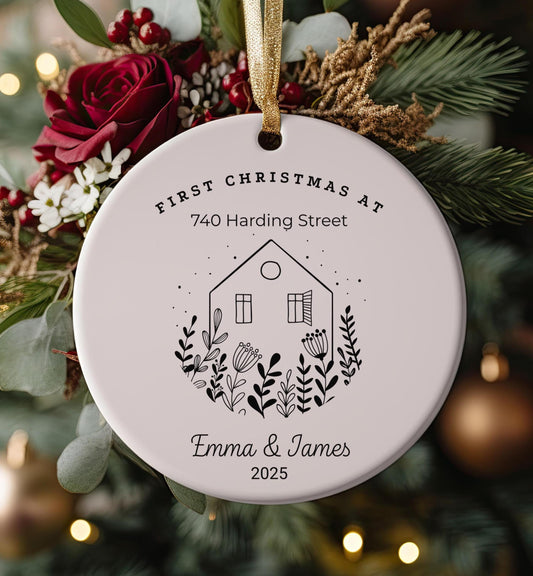 Personalized New Home Christmas Ornament, First Christmas Housewarming Gift