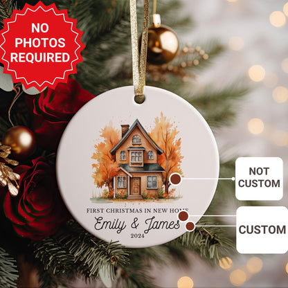 Our New Home Christmas Keepsake, Personalized Address Ornament