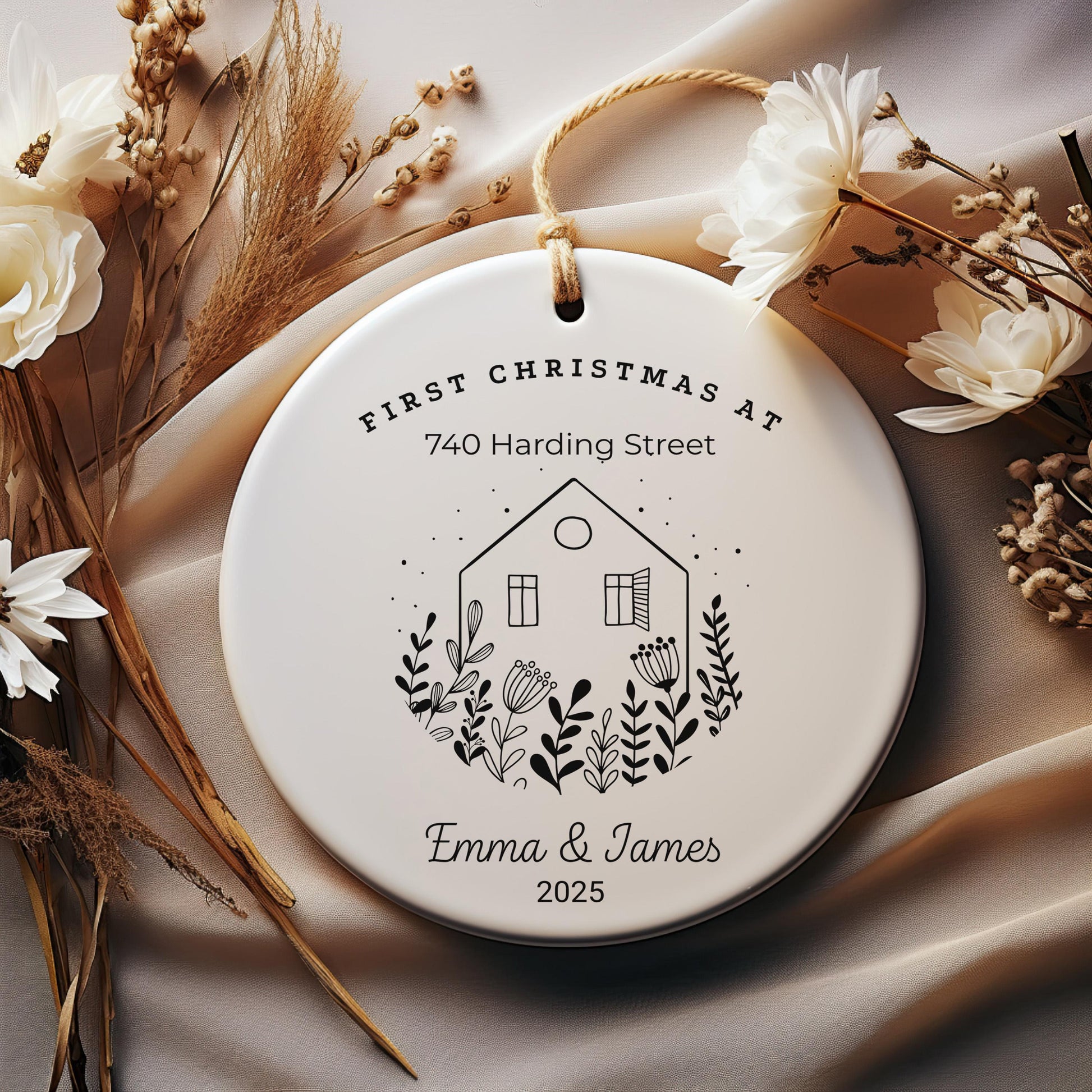 Personalized New Home Christmas Ornament, First Christmas Housewarming Gift