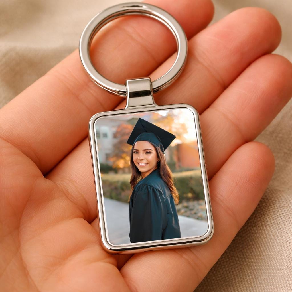 Graduation Gift for Daughter, Personalized Photo Keychain, 2026 Grad