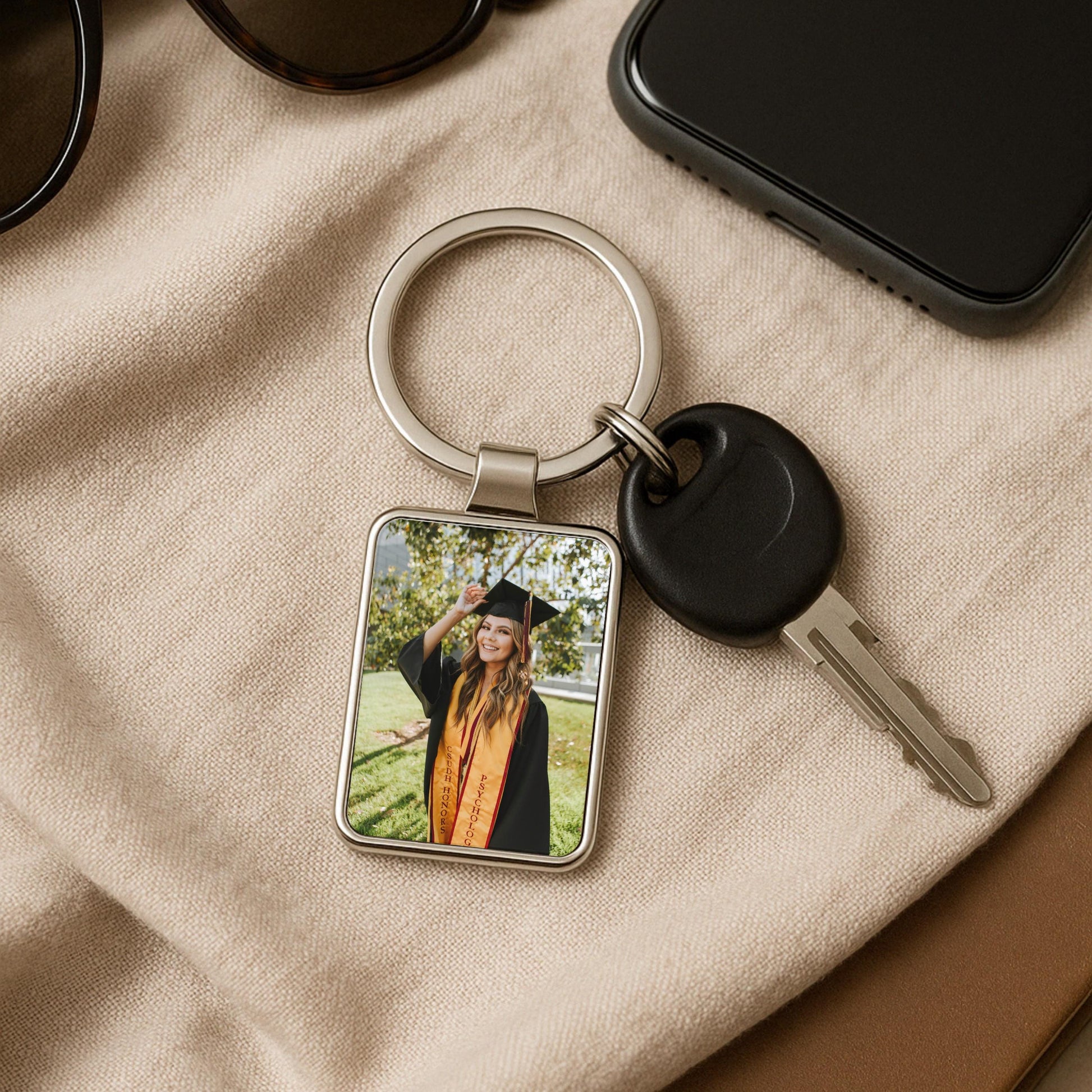 Graduation Photo Keychain, Personalized Gift for Graduate, Class of 2026 Keepsake