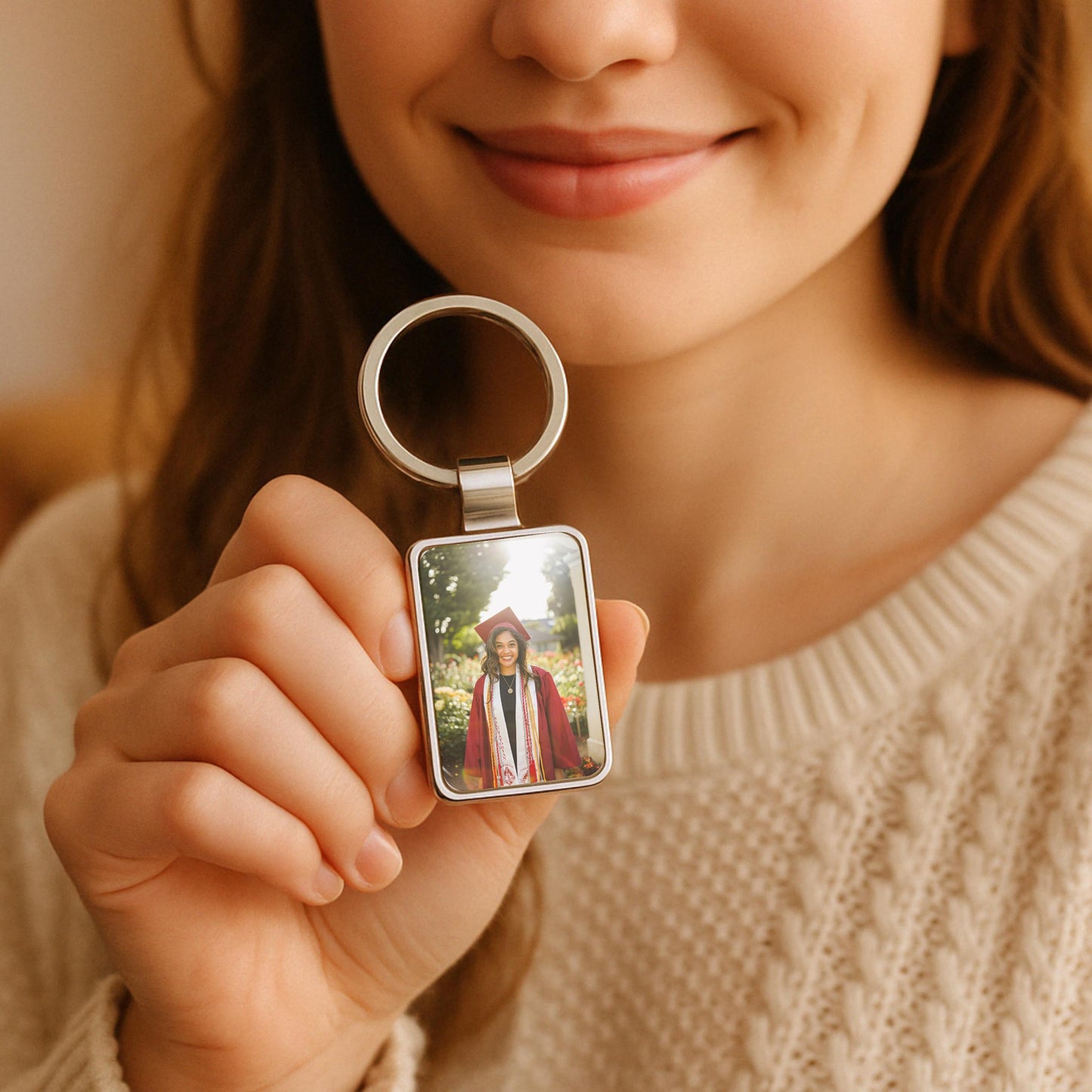 Class of 2026 Photo Keychain, Personalized Graduation Gift
