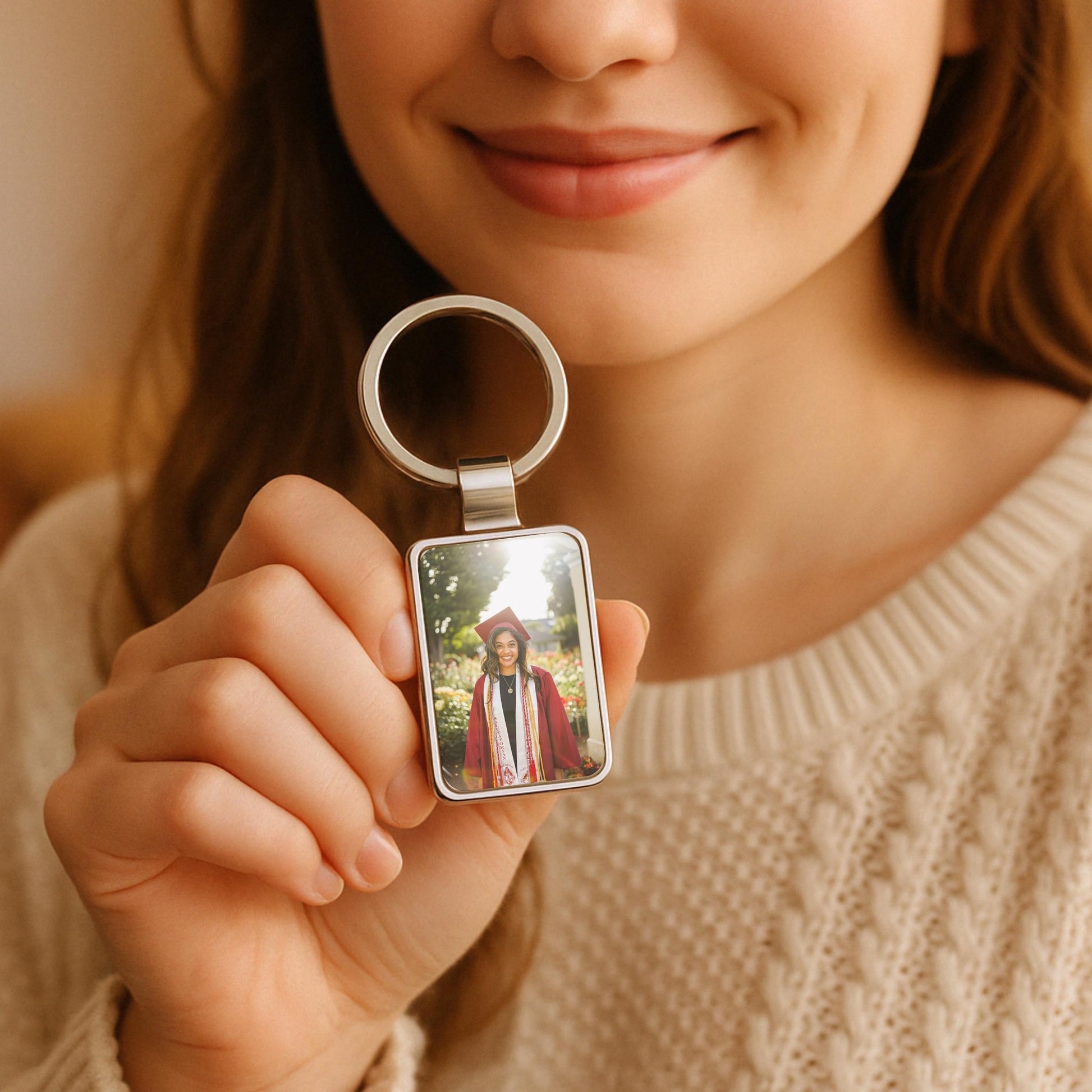 Class of 2026 Photo Keychain, Personalized Graduation Gift