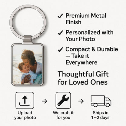 Mother’s Day Gift for Mom, Personalized Photo Keychain