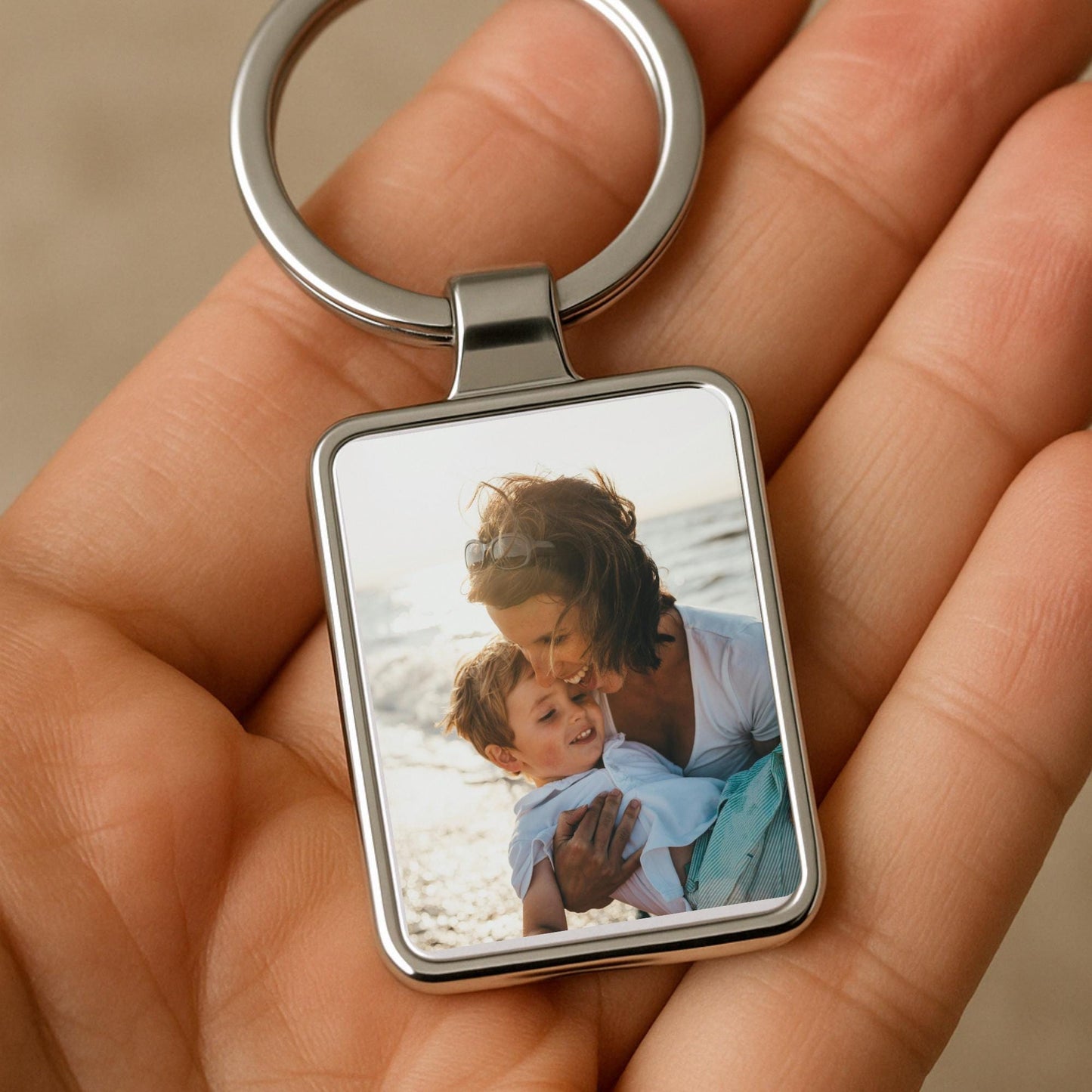 Mother’s Day Gift for Mom, Personalized Photo Keychain