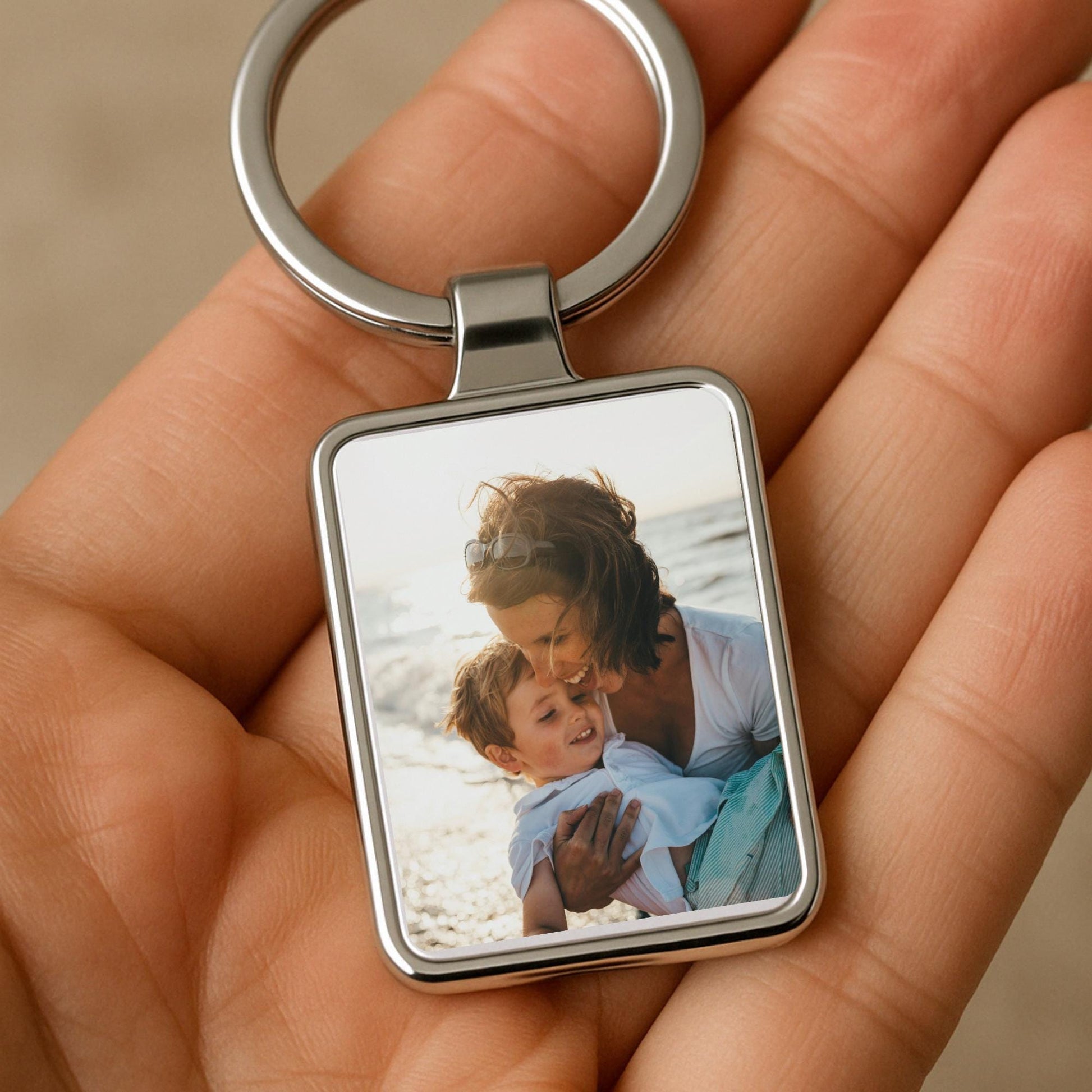 Mother’s Day Gift for Mom, Personalized Photo Keychain