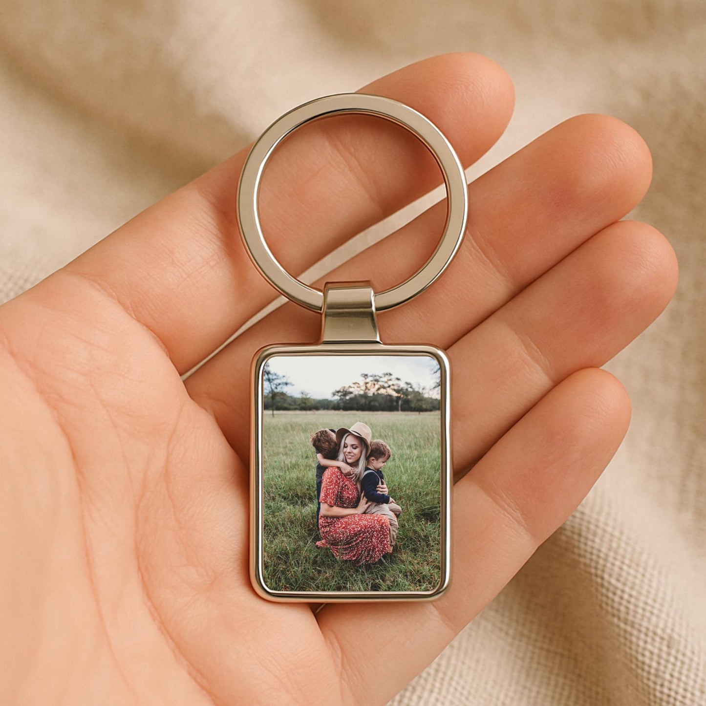 First Mother’s Day Photo Keychain, Personalized New Mom Gift