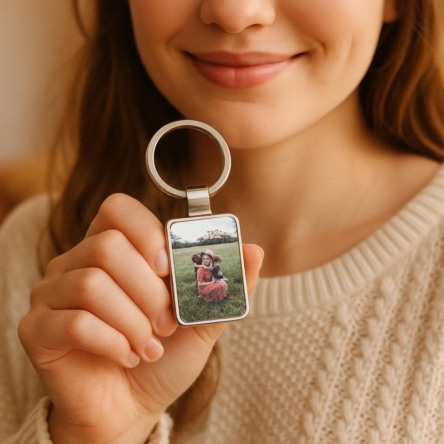 First Mother’s Day Photo Keychain, Personalized New Mom Gift