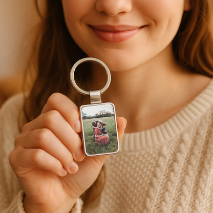 First Mother’s Day Photo Keychain, Personalized New Mom Gift
