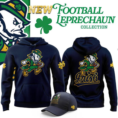 Notre Dame Football "The Fighting Irish" 2025 Navy Hoodie v3