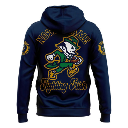 Notre Dame Football Team 2025 Leprechaun Logo Hoodie