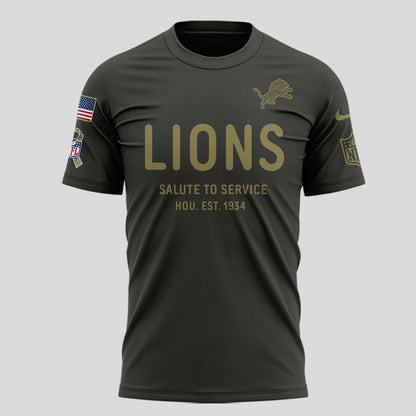 Detroit Lions Salute to Service Sideline 2025 Tshirt