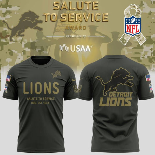 Detroit Lions Salute to Service Sideline 2025 Tshirt
