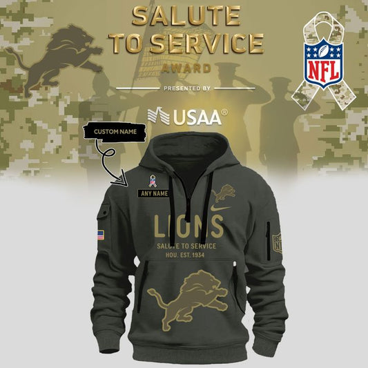 Detroit Lions Salute to Service Sideline 2025 new Hoodie