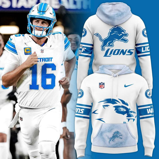 Men's Detroit Lions 2025 Icy White Limited Hoodie